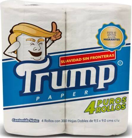 Papel higiénico marca Trump