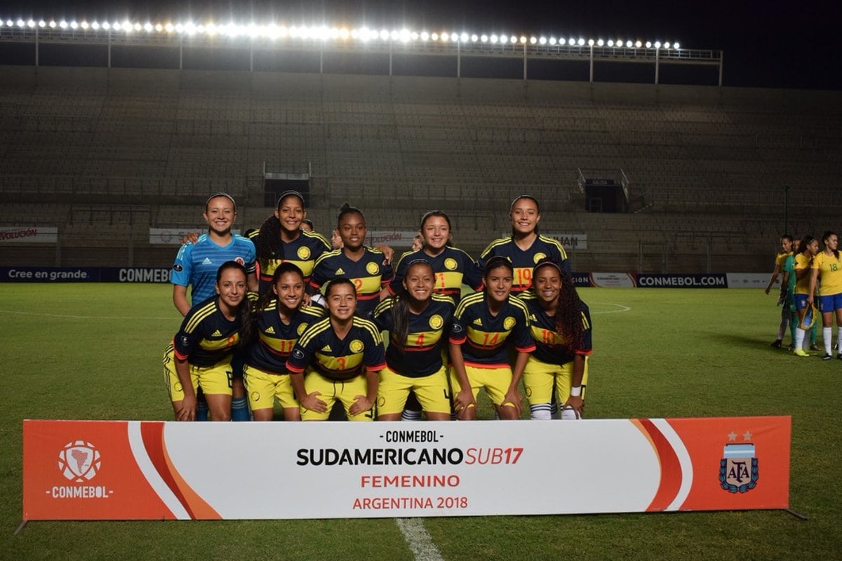 Selección Colombia sub 17 enfrentará esta tarde a Brasil en el Suramericano femenino