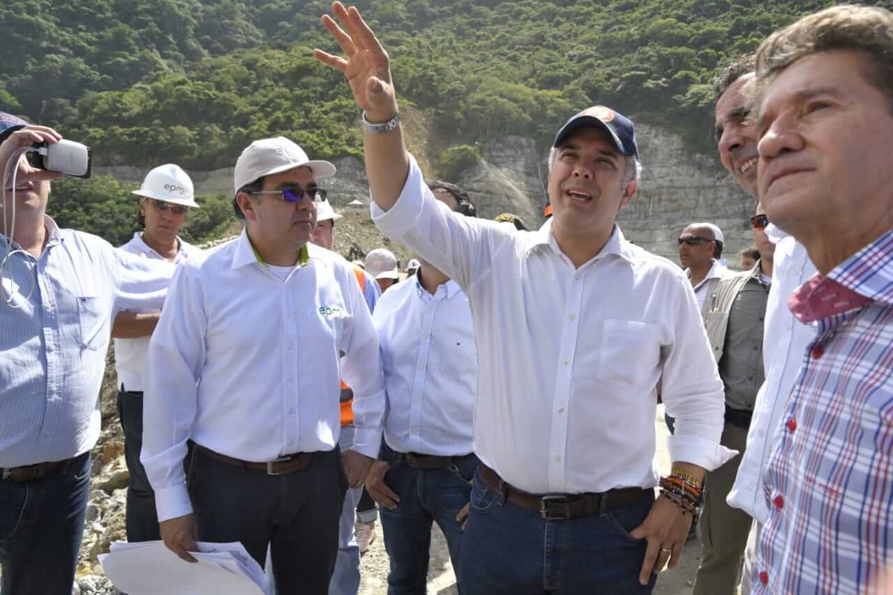 Presidente electo, Iván Duque, visitó las obras de Hidroituango