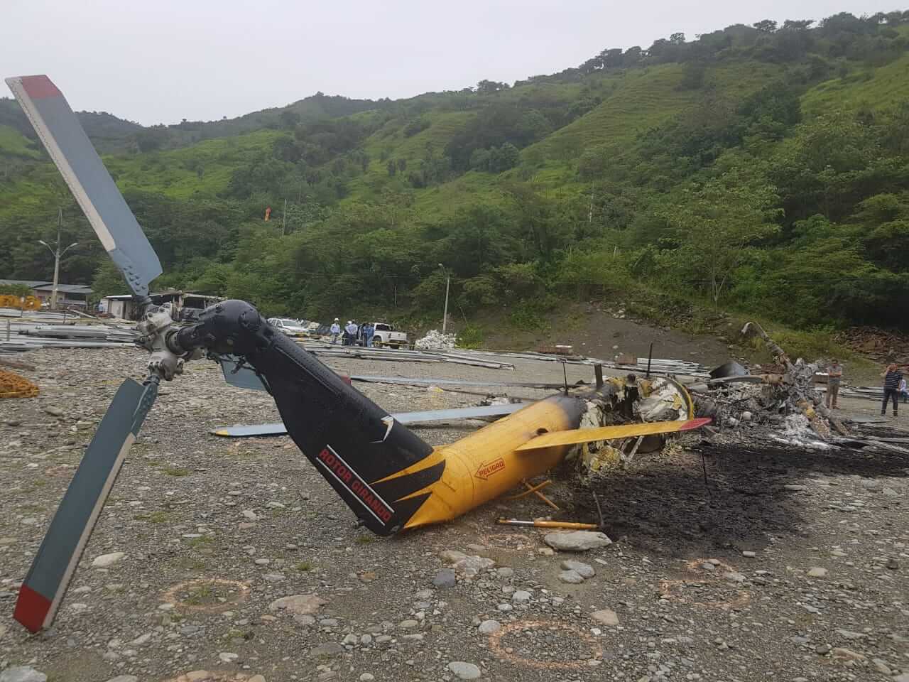 Incendio de helicóptero en Valle de Toledo fue producto de un acto terrorista