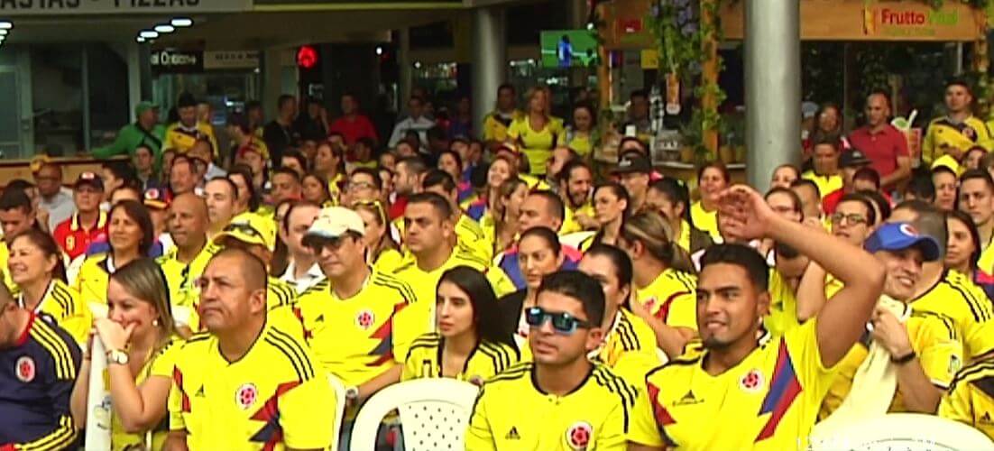 Hubo fiesta en El Poblado por triunfo de la Selección Colombia