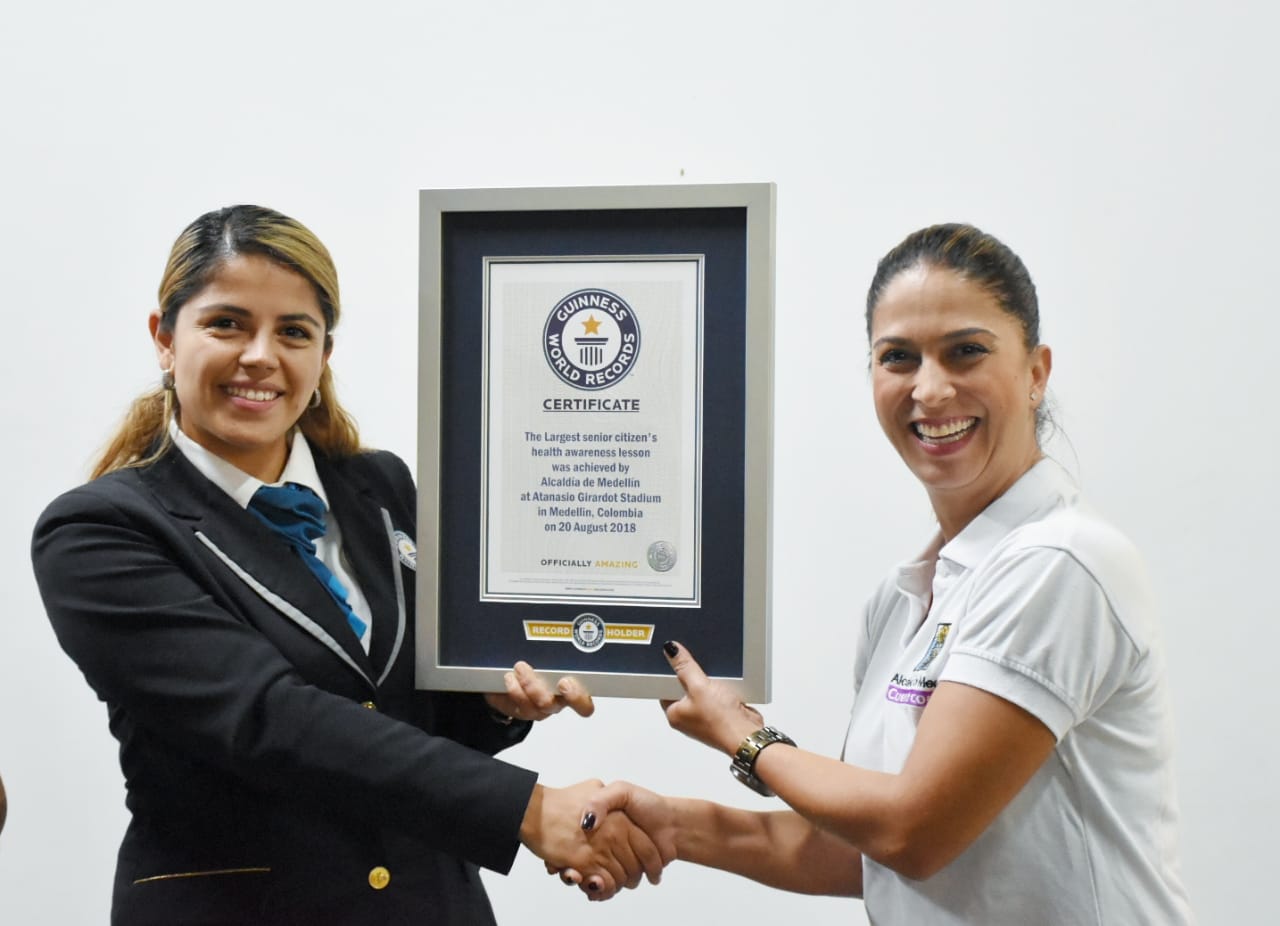 La ciudad de Medellín logró nuevo Récord Guinness de vejez saludable