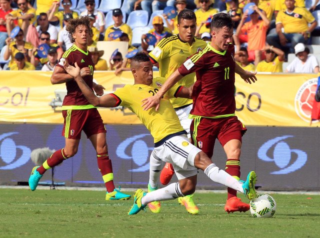 Selección Colombia enfrentará esta noche a Venezuela