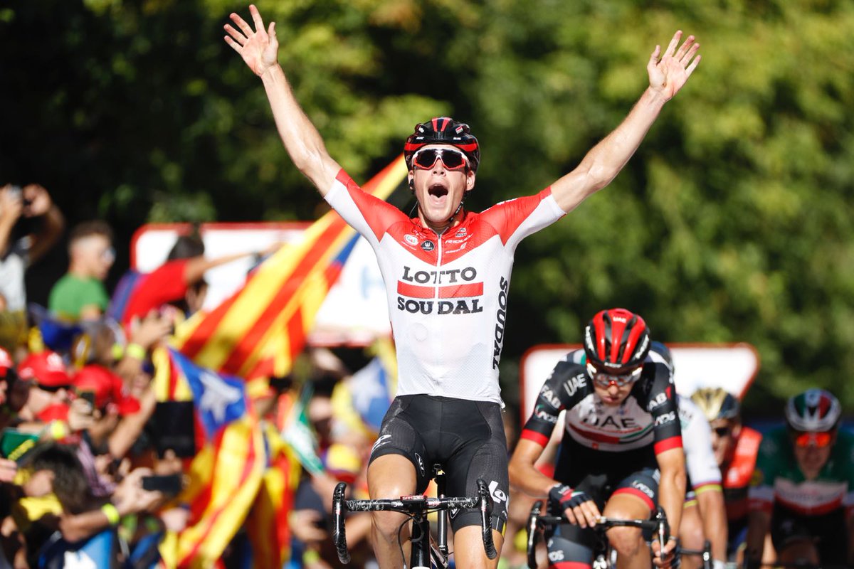 Jelle Wallays ganó la decimoctava etapa de la Vuelta España
