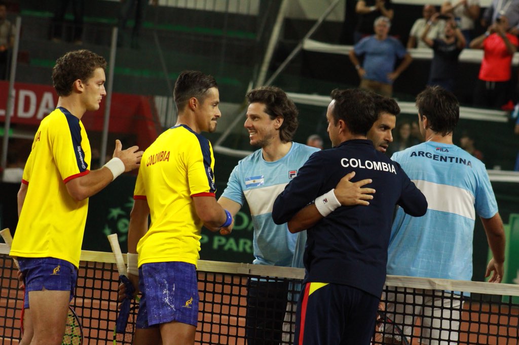 Colombia perdió 3-0 contra Argentina en la Copa Davis