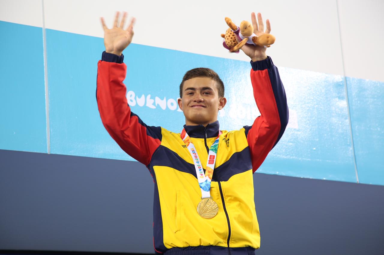 Clavadista paisa Daniel Restrepo, campeón olímpico en Buenos Aires