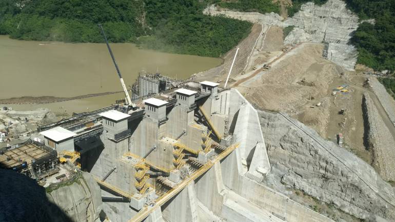 Vertedero de la Hidroeléctrica Ituango, a punto de iniciar operación
