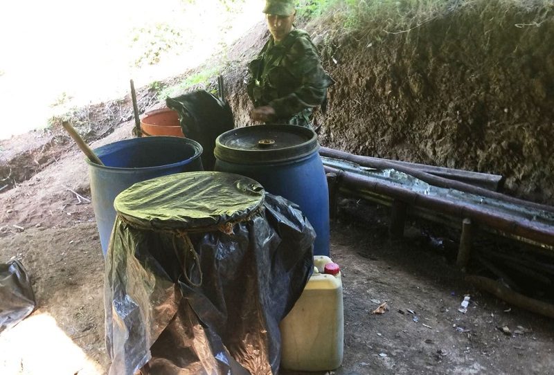Ejército Nacional destruyó dos laboratorios de coca en el Chocó