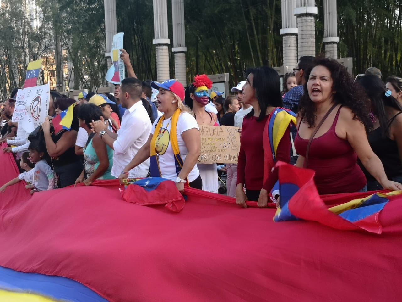 Venezolanos en Medellín apoyaron a Juan Guaidó como presidente interino
