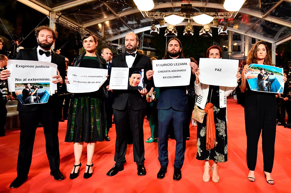 Protesta en Festival de Cine de Cannes por el asesinato de cineasta colombiano