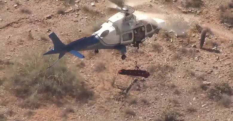(Video): Dramático rescate en helicóptero de una anciana en Estados Unidos