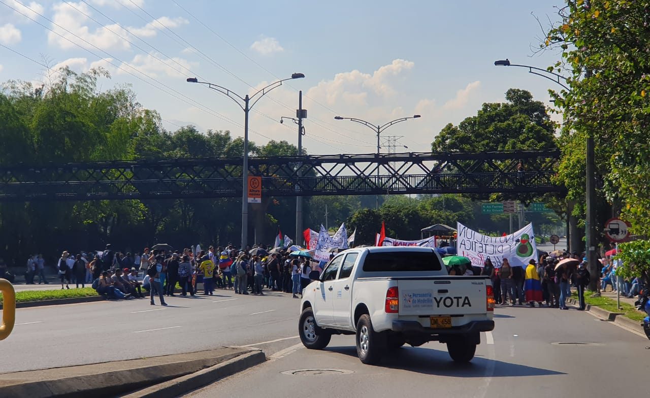 Así avanzan las manifestaciones ciudadanas en Medellín