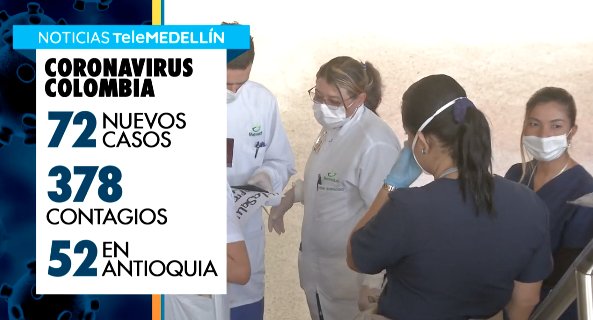 Colombia suma 378 casos de coronavirus