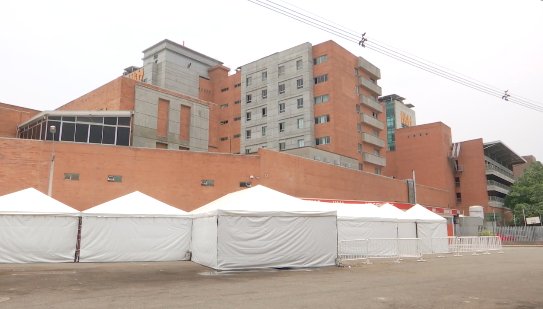 Avanza la adecuación de la zona de triage en el Hospital General de Medellín