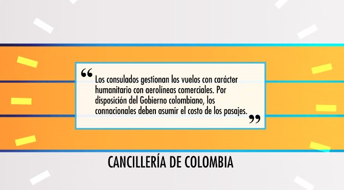 Vuelos humanitarios a Colombia estarían siendo cobrados