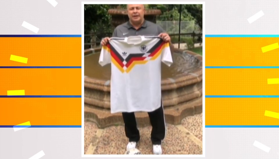 Gildardo Gómez subastó camiseta de jugador alemán para ayudar en la crisis