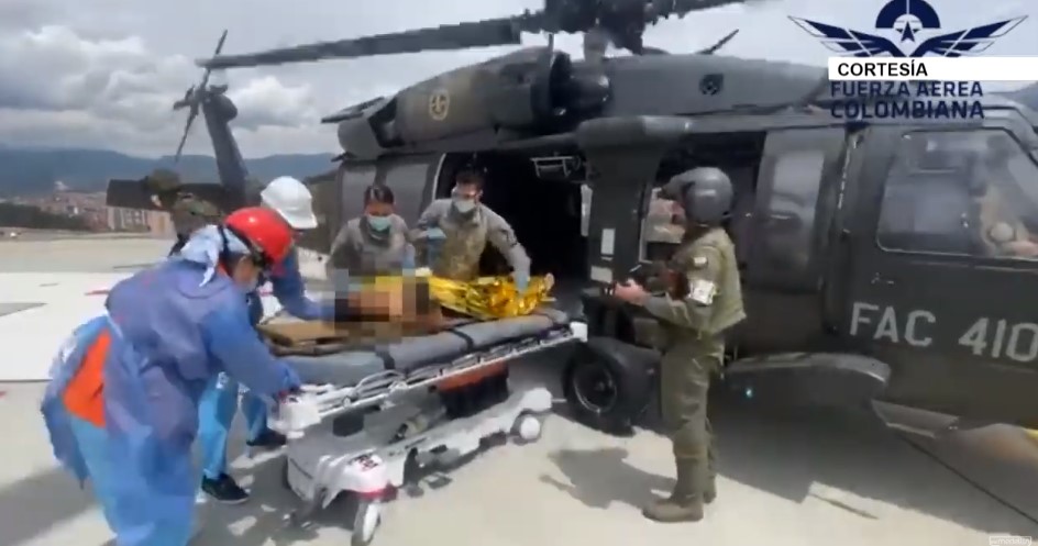 Fuerza Aérea rescató menor herida en el municipio de Murindó