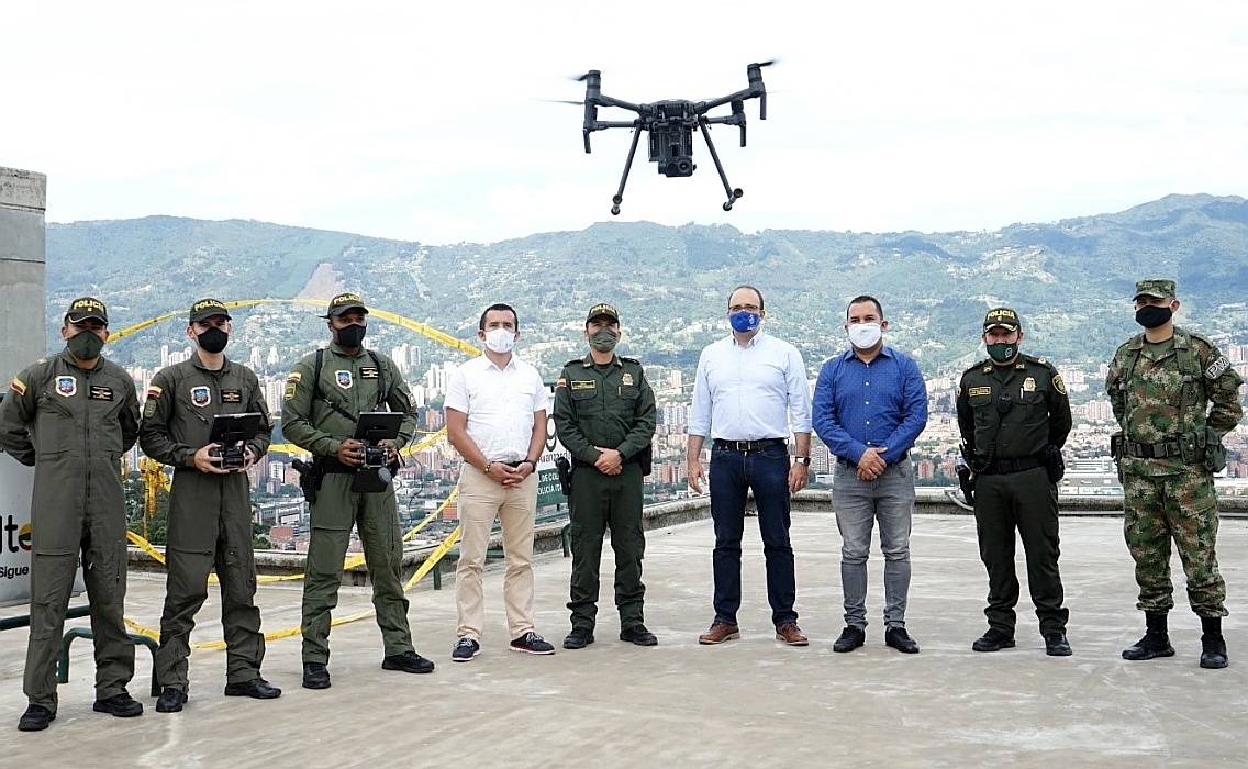Drones con cámaras termosensibles para mejorar la seguridad en Itagüí