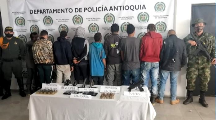 Capturadas 15 presuntos integrantes de Clan de Golfo en Antioquia