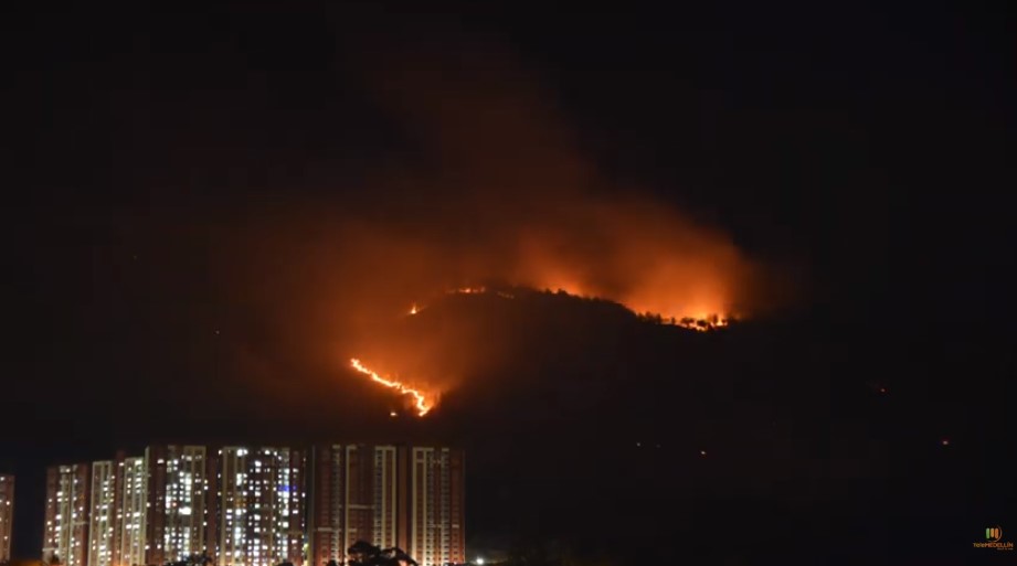 Se registra un incendio de grandes proporciones en el Cerro Quitasol