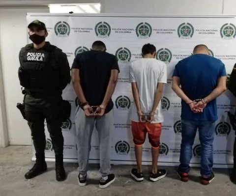 Capturan tres presuntos extorsionistas en el municipio de Itagüí