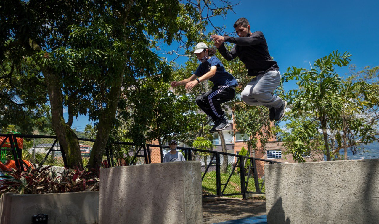 El municipio de Envigado estrena Parque de Parkour