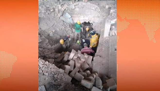 Mueren dos obreros tras colapso de estructura de ladrillera en Fredonia