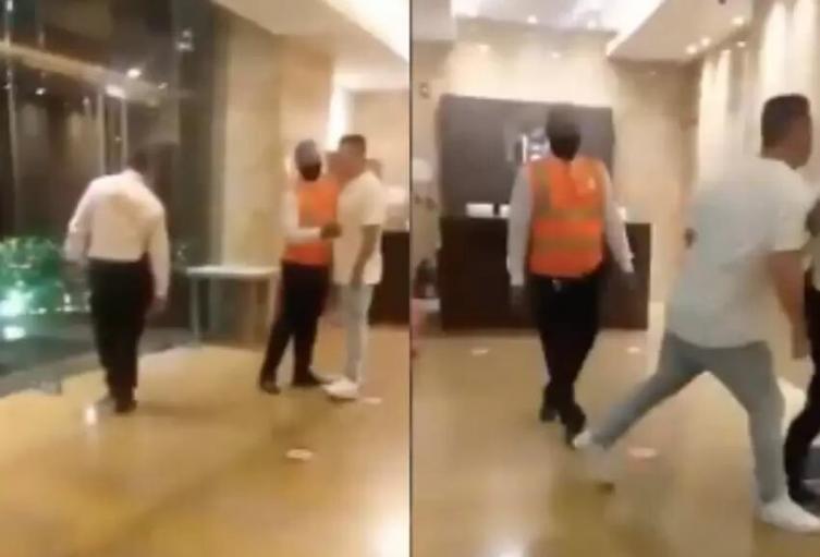(Video) ¡Qué grosería! Un paisa agredió a vigilantes de un exclusivo edificio en Cartagena