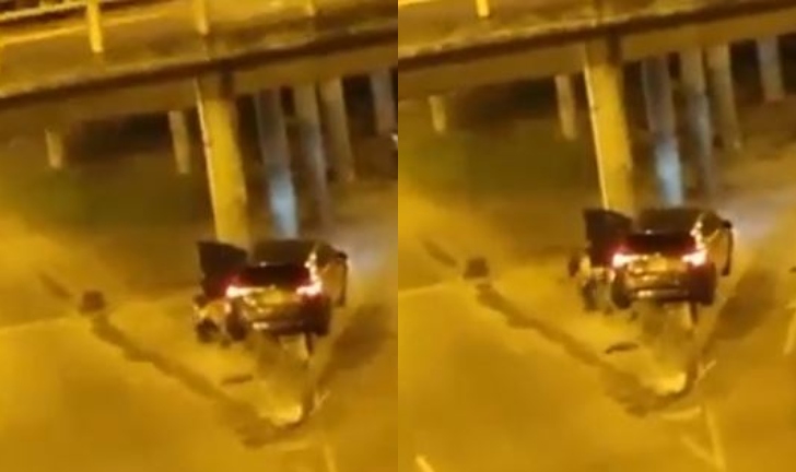 (Video) Fuerte accidente en el deprimido de la Aguacatala