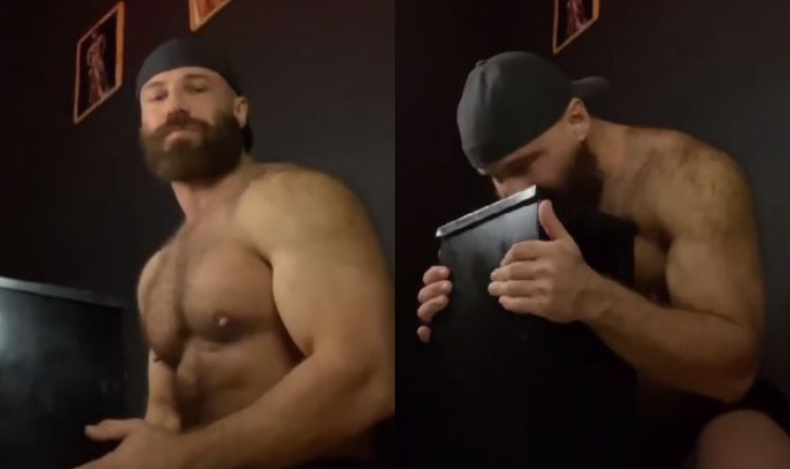 (Video) Yuri Tolochko besa y abrasa apasionadamente el cenicero de un bar