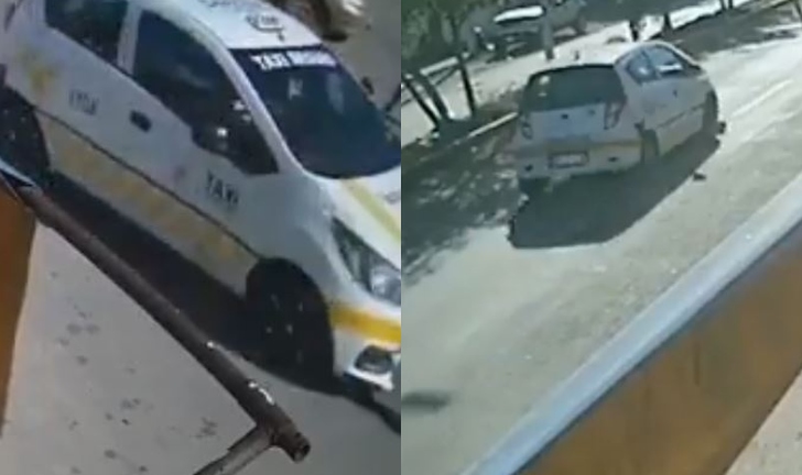 (Fuerte video) Taxista atropelló a niño de 3 años y se fugó