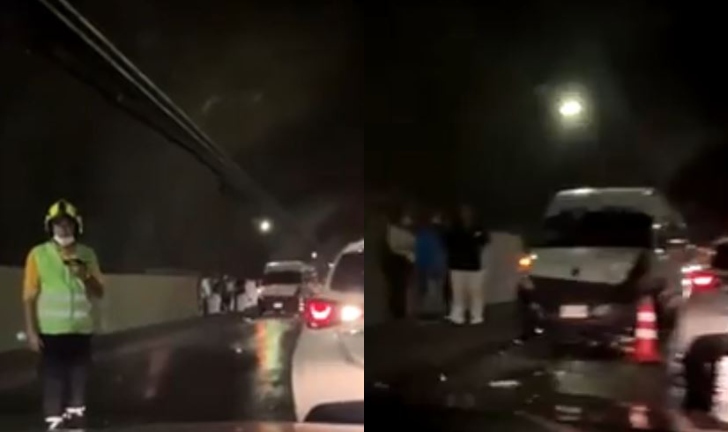 (Video) Fuerte accidente colapsó movilidad en el Túnel de Oriente