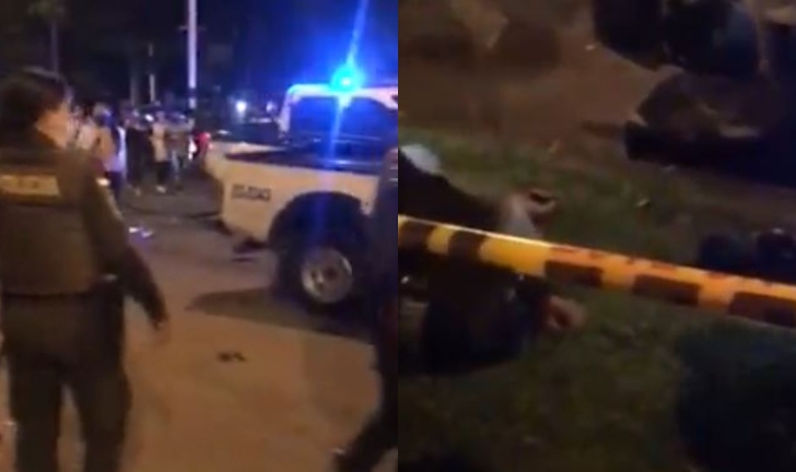 (Video) Policía falleció tras fuerte accidente de tránsito en Robledo