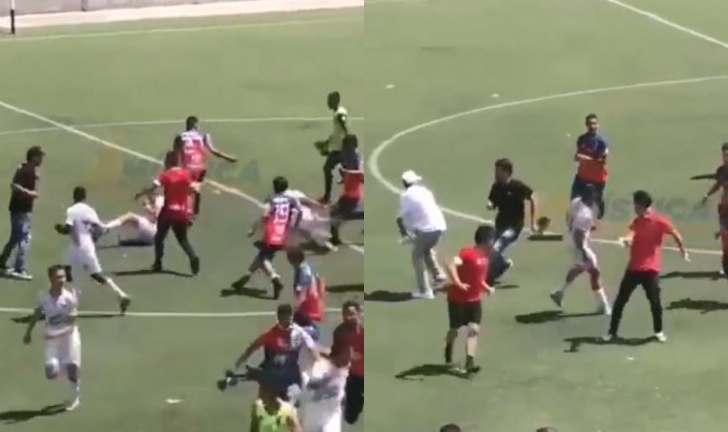 (Video) En batalla campal terminó partido de fútbol entre menores