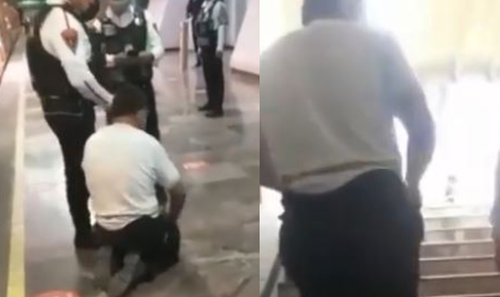 (Video) Hombre fingía tener una discapacidad para pedir limosnas