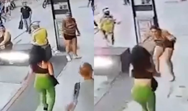 (Video) Mujer apuñaló a otra en el centro de Medellín