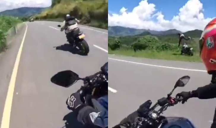 Video muestra momento de un grave accidente de un motociclista