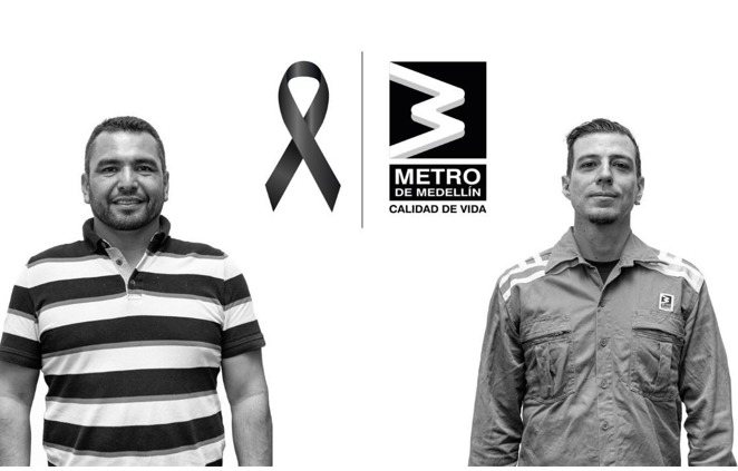 ¡Atención! 2 colaboradores del Metro de Medellín murieron por incidente en la vía