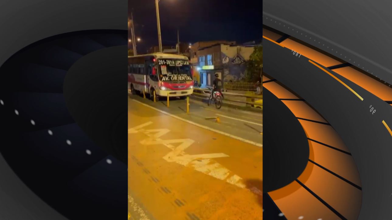Ciclista enfrentó a conductor de un bus que invadió la ciclorruta