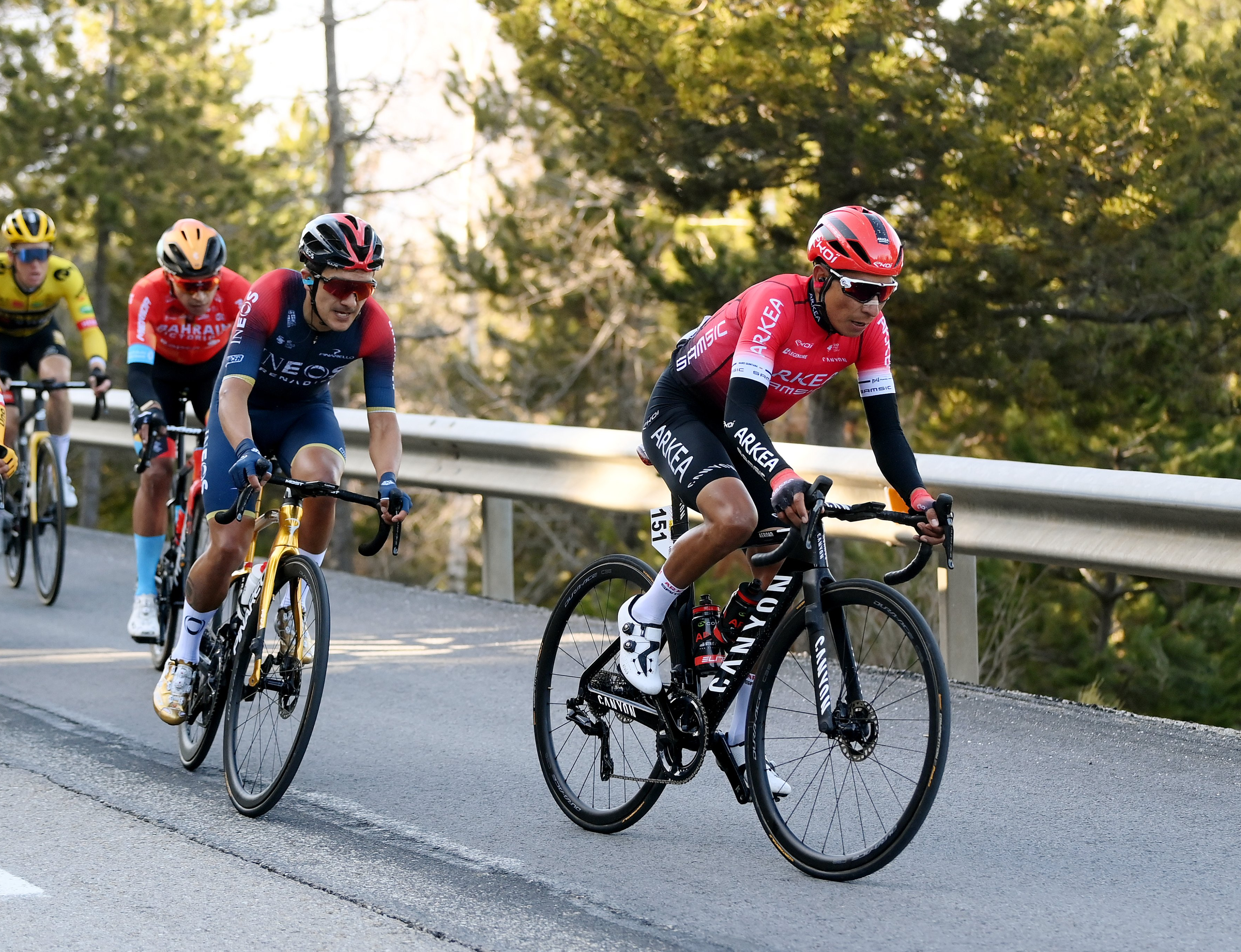 Nairo Quintana y Sergio Higuita en el Top 5 de la Vuelta a Cataluña