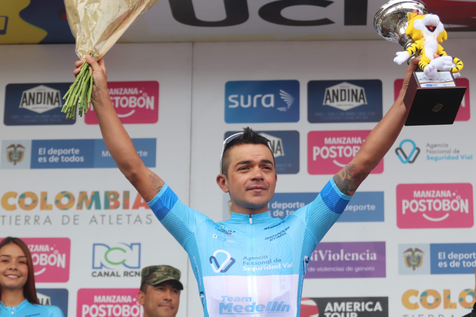 Fabio Duarte del Team Medellín ganó la etapa 5 de la Vuelta Colombia