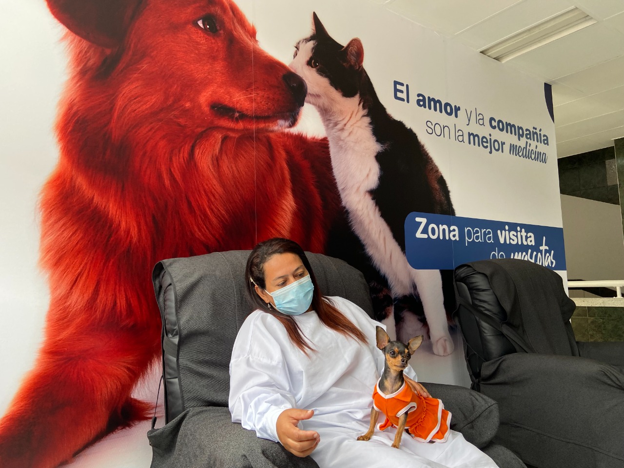En el Hospital Marco Fidel Suárez de Bello las mascotas pueden visitar a los pacientes
