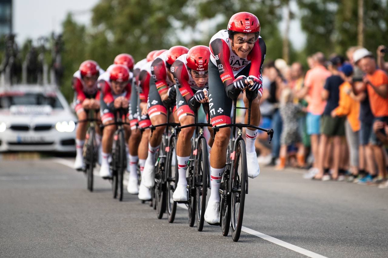 Juan Sebastián Molano, el mejor colombiano después de la crono por equipos de la Vuelta a España