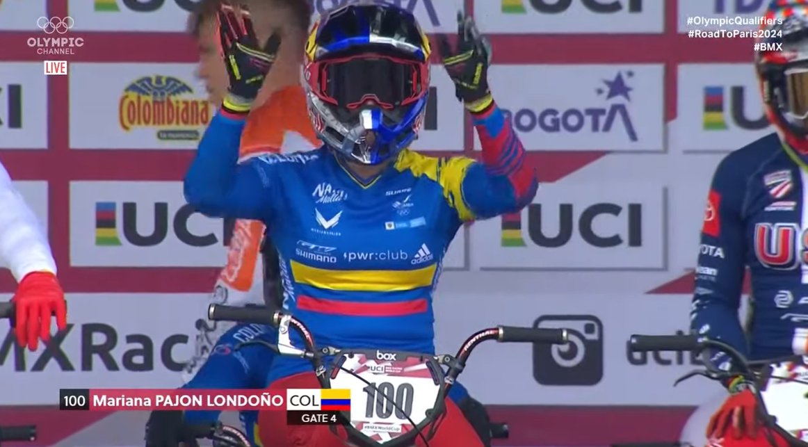 Mariana Pajón no pudo subirse al podio en la final de la Copa Mundo de BMX