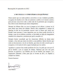 Carta José Muñoz