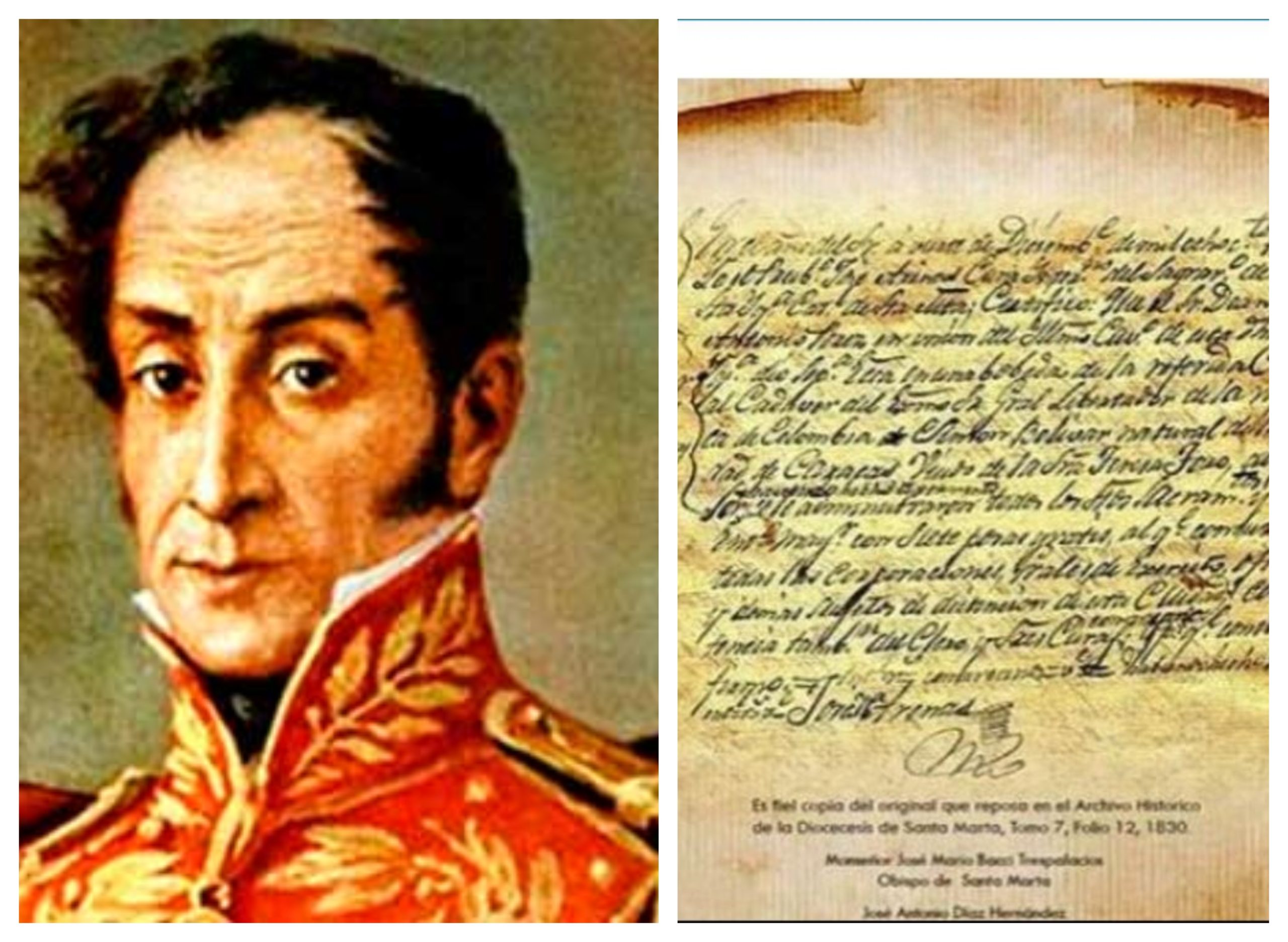 (Foto) Encuentran el acta de defunción de Simón Bolívar