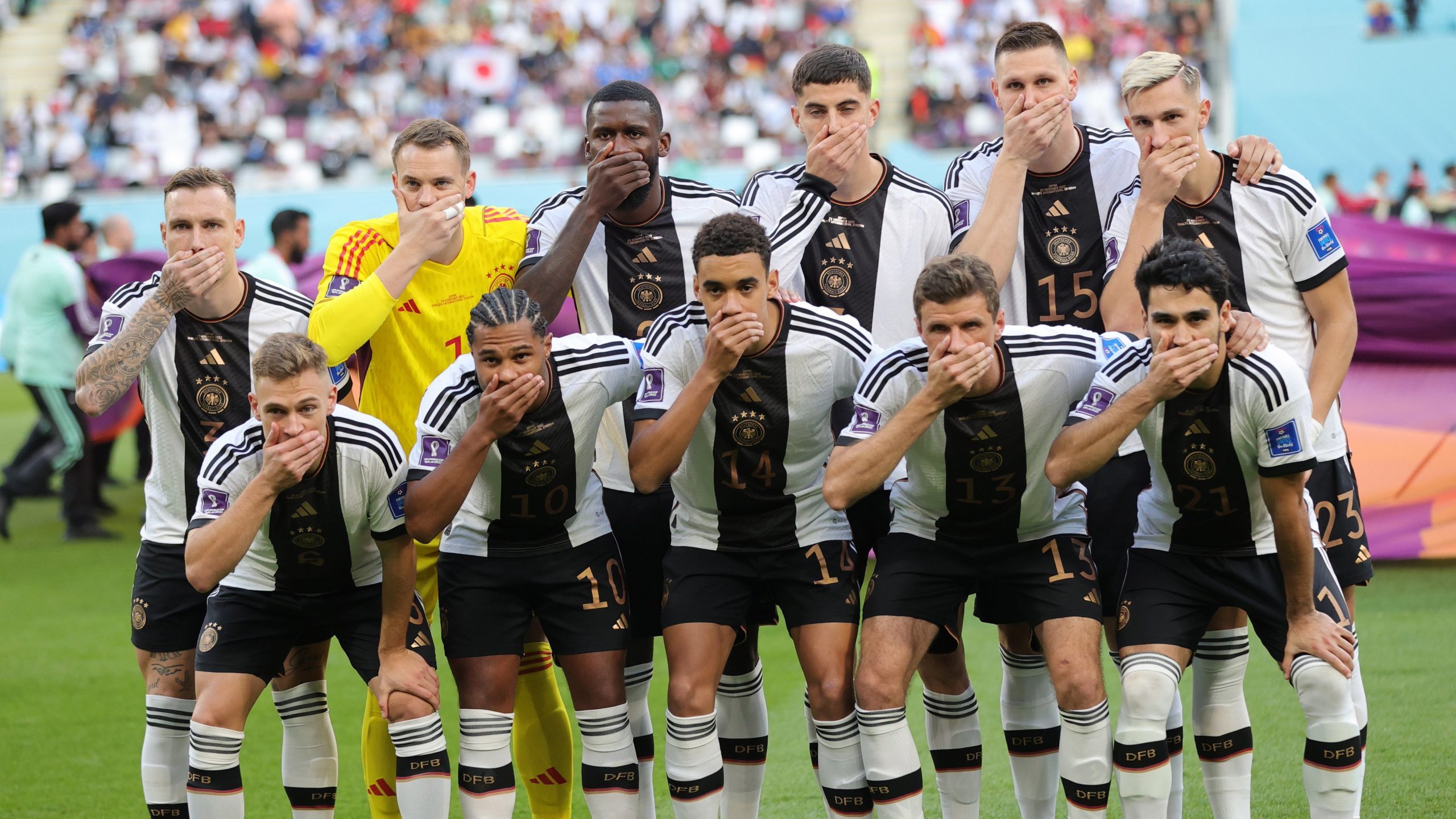 Alemania protesta contra la FIFA en su debut en Qatar 2022