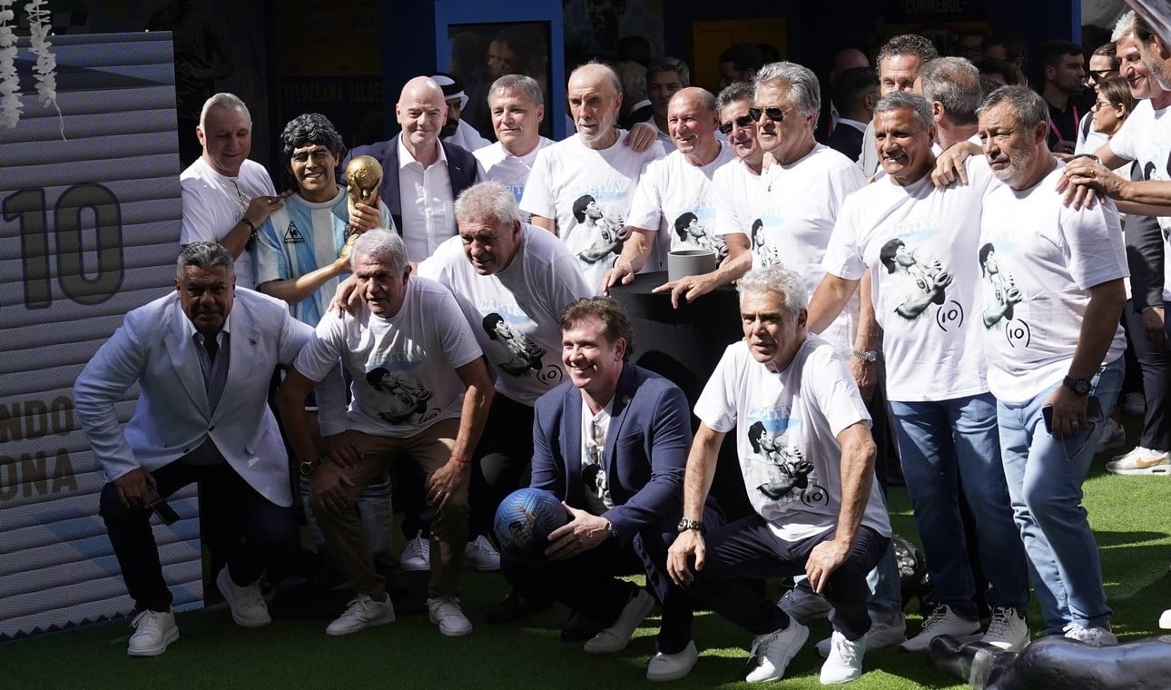 Homenaje a dos años de la partida de Maradona, en Qatar