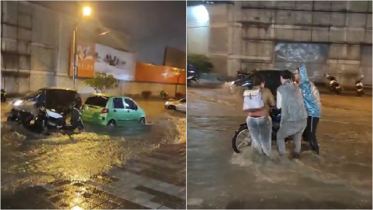Ciudadanos reportan inundaciones tras fuertes lluvias en el Valle de Aburrá