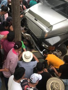 Accidente por camión en Campamento, Antioquia